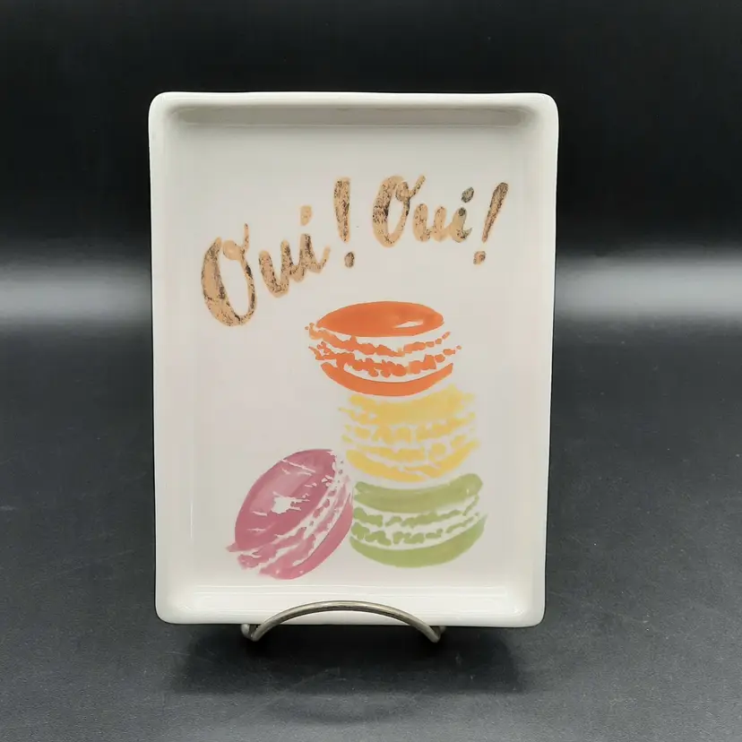 Magenta Trinket Dish Oui! Oui! Multi-colored Macarons