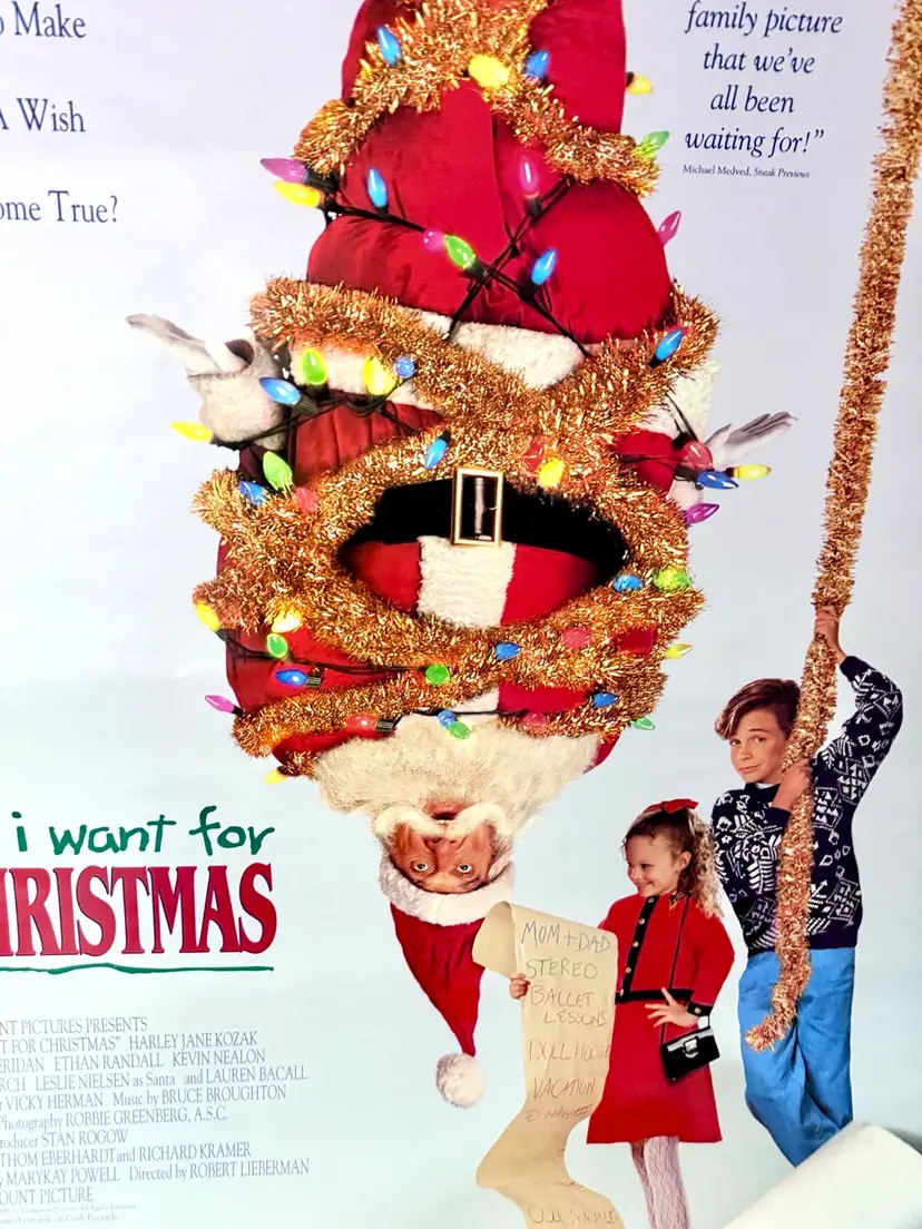 Vintage All I Want For Christmas Poster