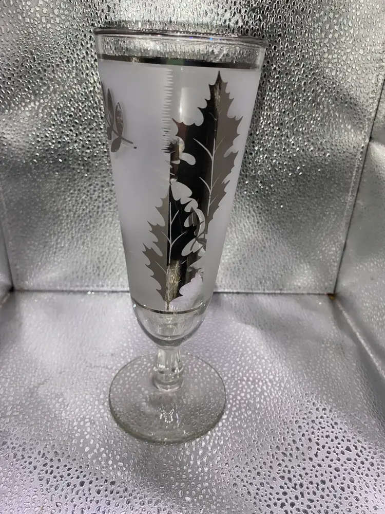 Vintage Libbey Fall Foliage Pilsner Glasses (Set of 8)