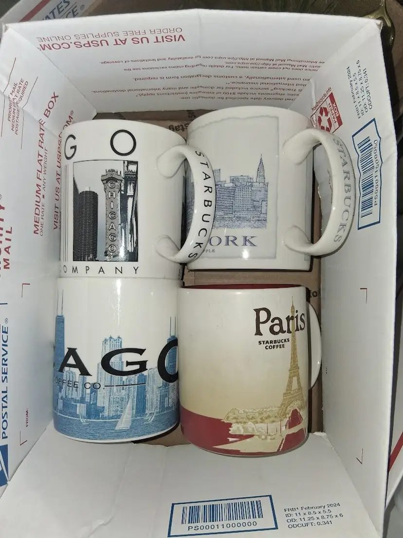 Vintage STARBUCKS MUGS Boxed Lot