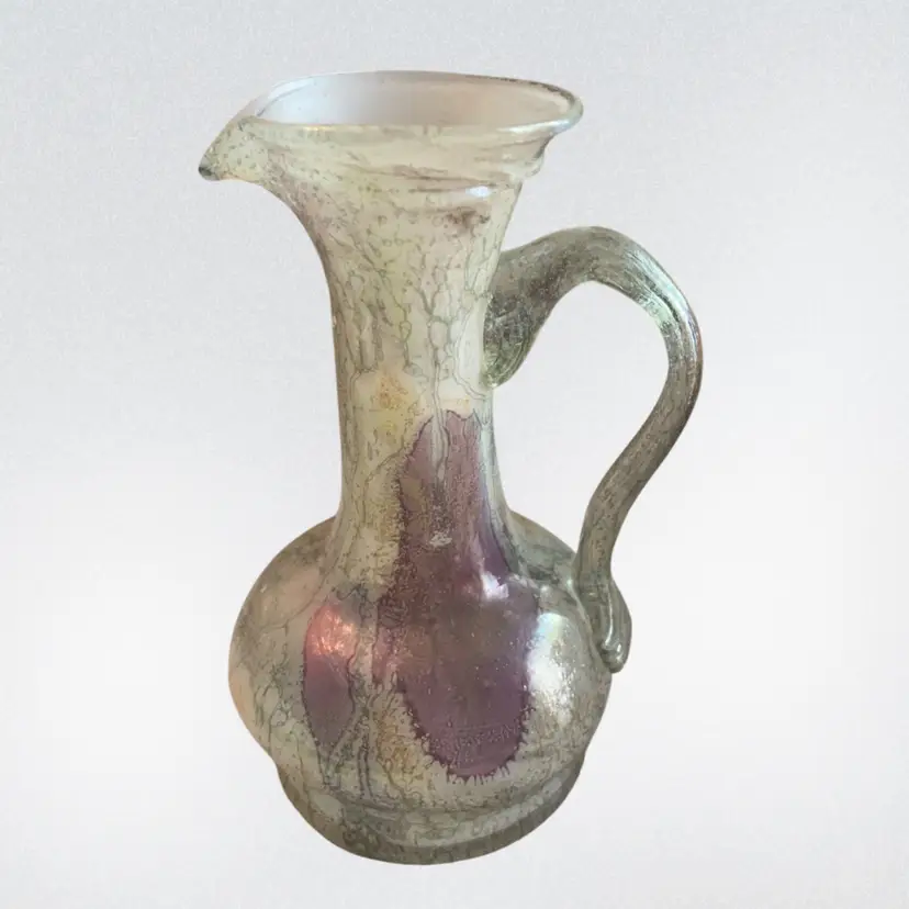 Art Nouveau Style Art Glass Pitcher