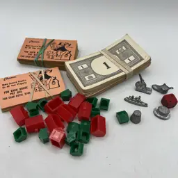 Lot of Mixed Monopoly Game Pieces Money Tokens Hotels Houses Cards PARTS ONLY