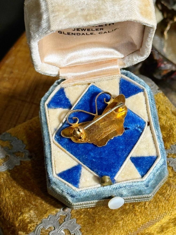 Vintage David Andersen Norway Sterling Silver Guilloche Enamel Butterfly Brooch