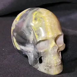 3" Agate Carved Stone "Crystal" Skull