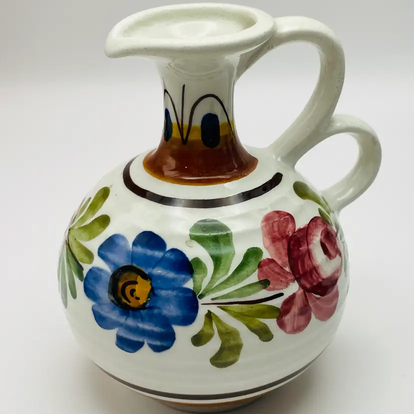 Vintage, TirolKeramik, hand-painted ceramic creamer/pitcher, Austria