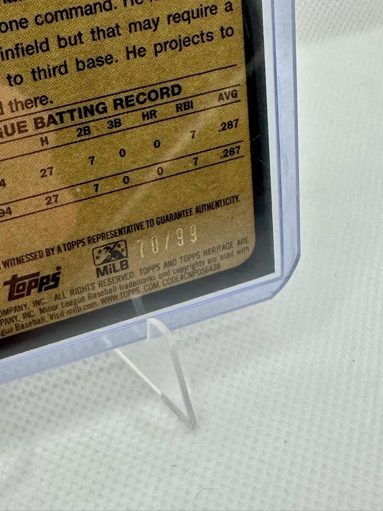 Colson Montgomery Blue Auto /99 Heritage Minor Chicago White Sox