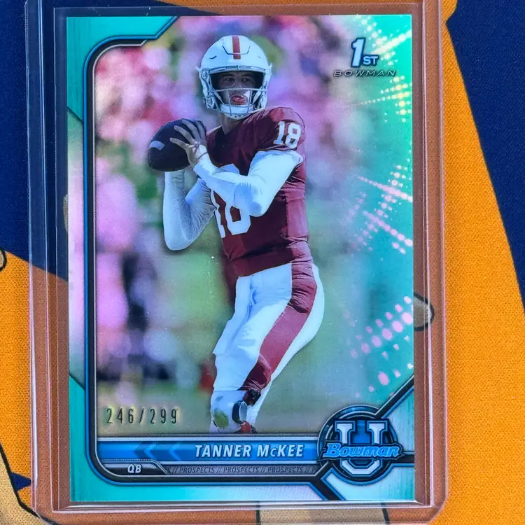 2021-22 Bowman U Chrome Tanner McKee Teal Refractor /299 1st Bowman