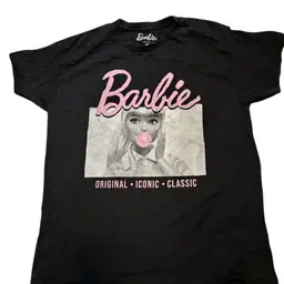Bubblegum Barbie T-shirt Large Black