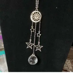 Handmade By Me Sun Moon and Stars Sun Catcher 8 1/2” Long