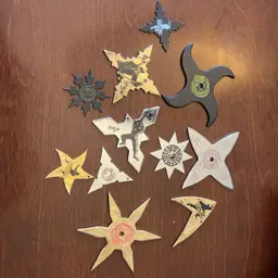 Vintage Throwing Stars. Display Only. Not Sharp.