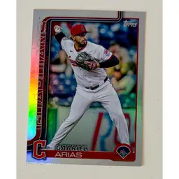 Gabriel Arias Rainbow Foil Cleveland Guardians