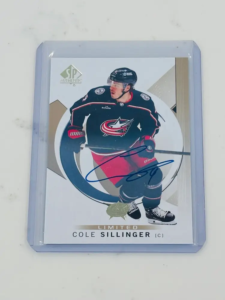 2024-25 Upper Deck SP Authentic Cole Sillinger Limited Auto Bluejackets #49