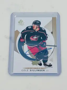 2024-25 Upper Deck SP Authentic Cole Sillinger Limited Auto Bluejackets #49