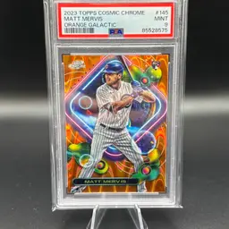 2023 Topps Chrome Cosmic Matt Mervis Orange Galactic /25 PSA 9 RC