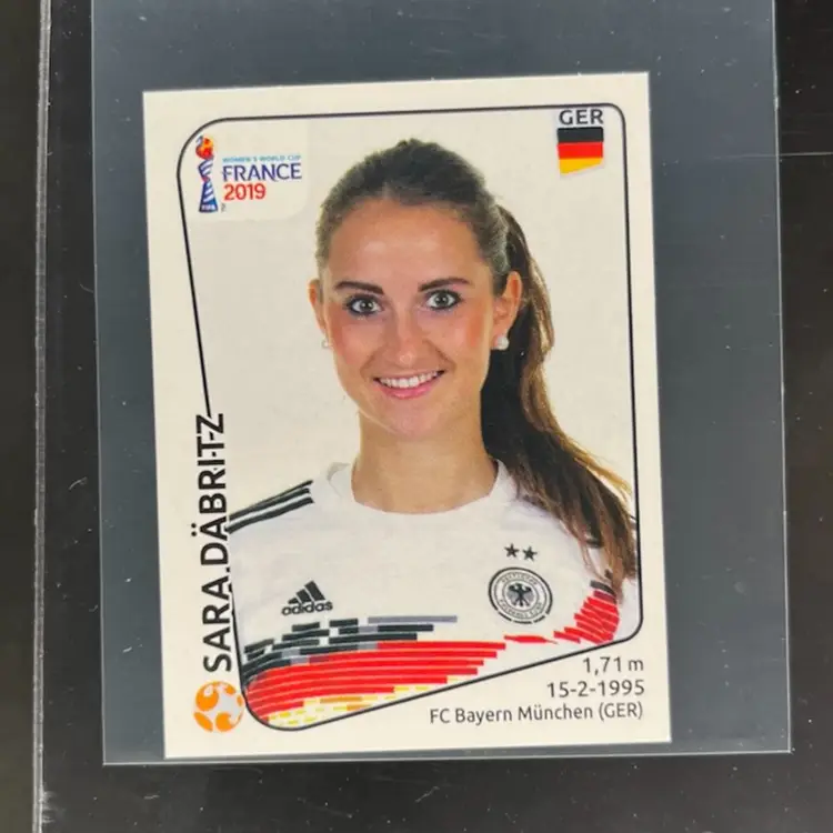 Sara Dabritz 2019 Panini Women’s World Cup Sticker Germany Card