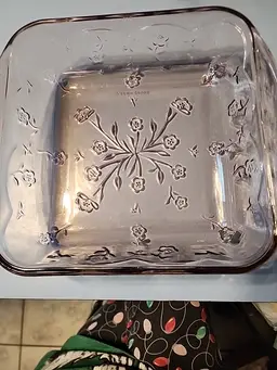 Vintage Anchor Hocking Savannah Pink Glass Dish 9×9