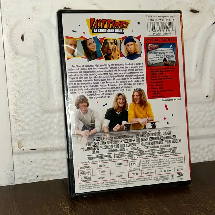 Fast Times At Ridgemont High DVD, collectors edition