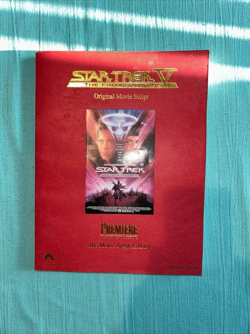 Star Trek V The Final Frontier Original Movie Script 1994 Collector's Edition