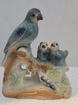 Blue Bird with babies, made in Brazil