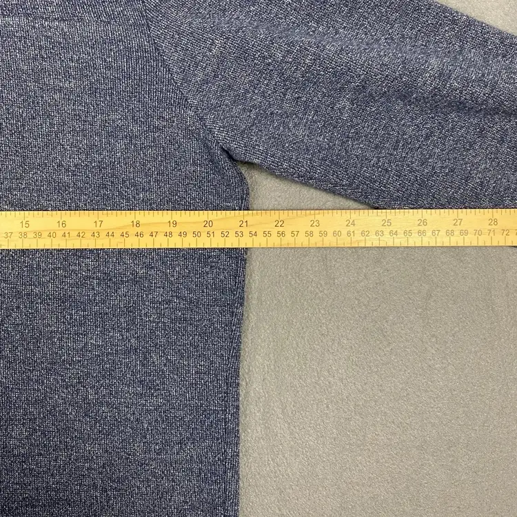 Johnnie O Sweater Men M Heather Blue Henley Pullover Golf Modern Classic Coastal 1354