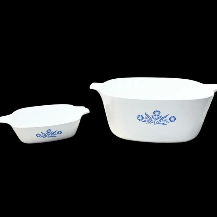 Corning Ware P-2.5 B Cornflower Blue Casserole 2.5 Qt & P 41 B Microwave Dish