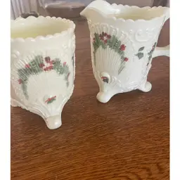 Antique Custard Glass Northwood Sugar & Creamer