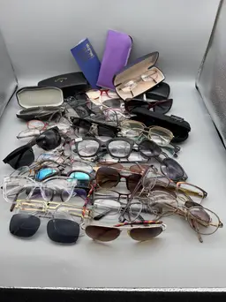 Eyeglasses Sunglasses Lot 51 Mixed Frames Vintage Modern Prescription Reading