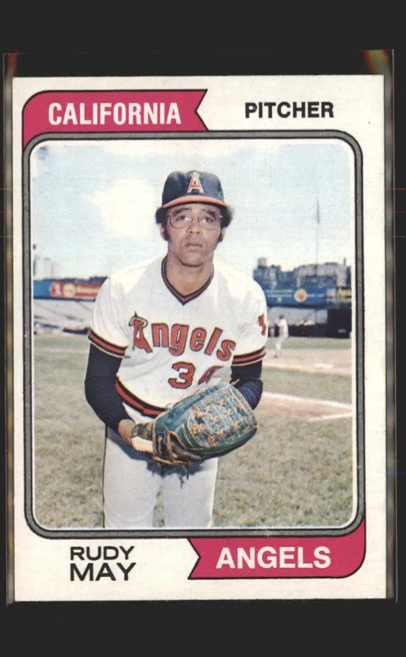 1974 Topps #302 Rudy May - (pk5) - California Angels