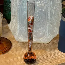 02. Purple bud vase With Tumbled Stones