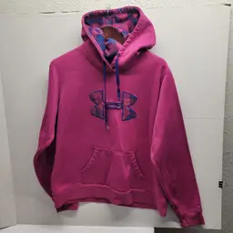 Under Armour Pink & Purple Hoodie Sweatshirt UA Storm Fleece Women's Size XL
