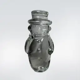 5.5in Tall Clear Glass Snowman Paperweight By Michael Glass Made In Taiwan