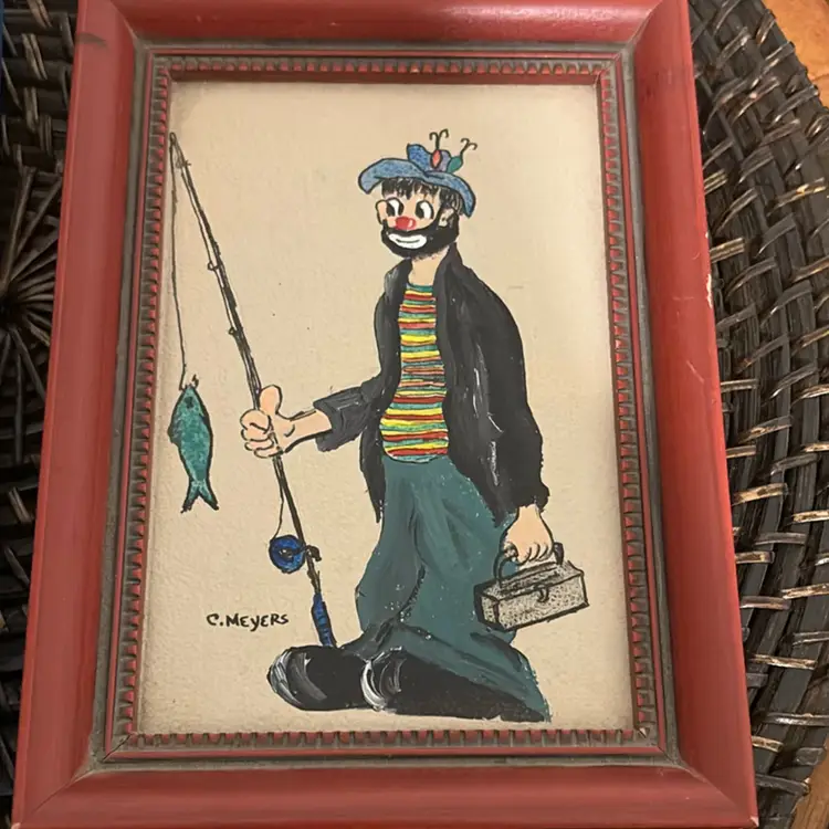 Set Of Clown Hand-painted Pictures