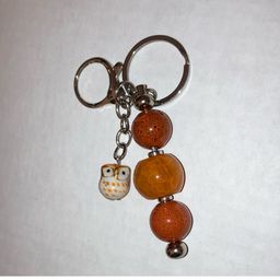 Glass Owl Fidget Purse Charm Or Keychain Clip!  Handmade By Me!