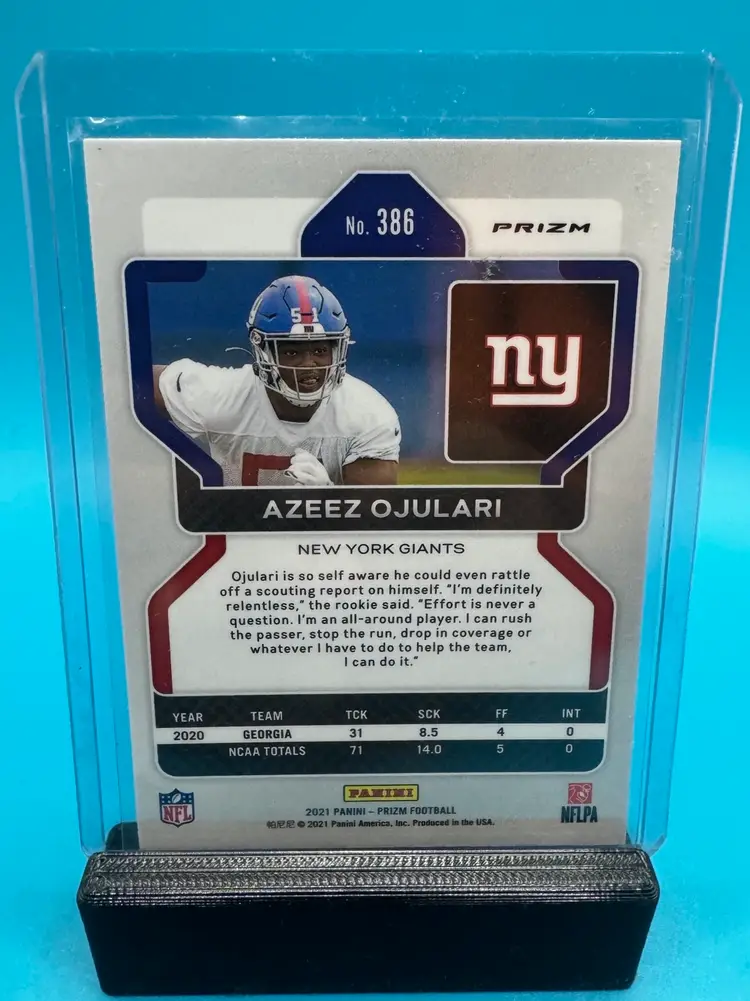Azeez Ojulari Pink Prizm RC New York Giants