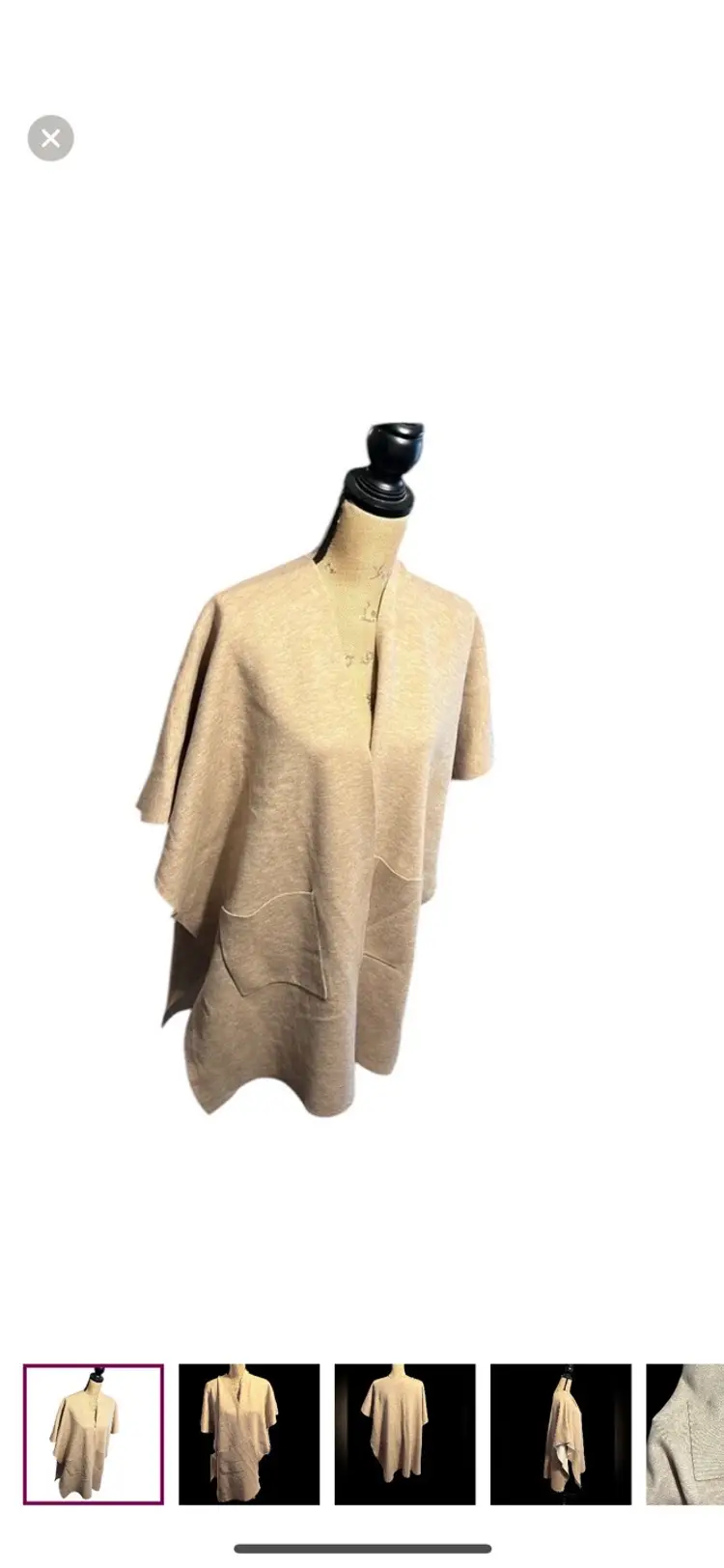 Tan Rachal Zoe duster cardigan. Open front with pockets. EUC.