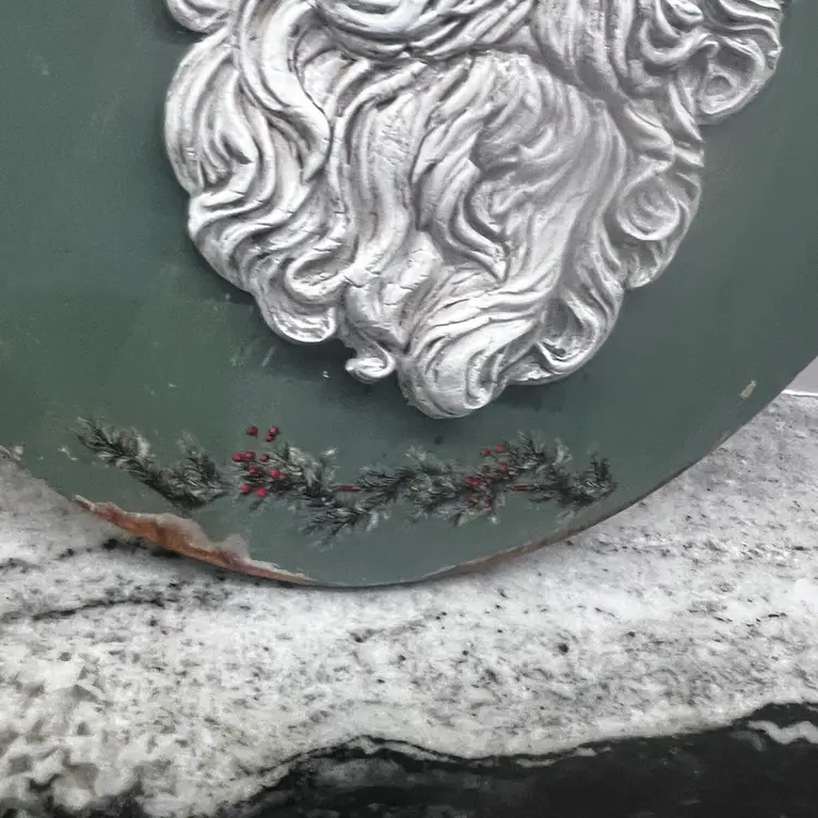 Vintage Upcycled Santa Wood Made By Me Drnksuzy Green Christmas Wall Decor