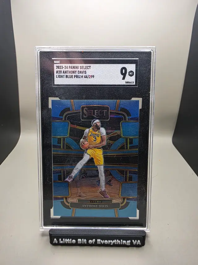 Anthony Davis #20 2023-24 Panini Select - Light Blue Prizm SGC 9