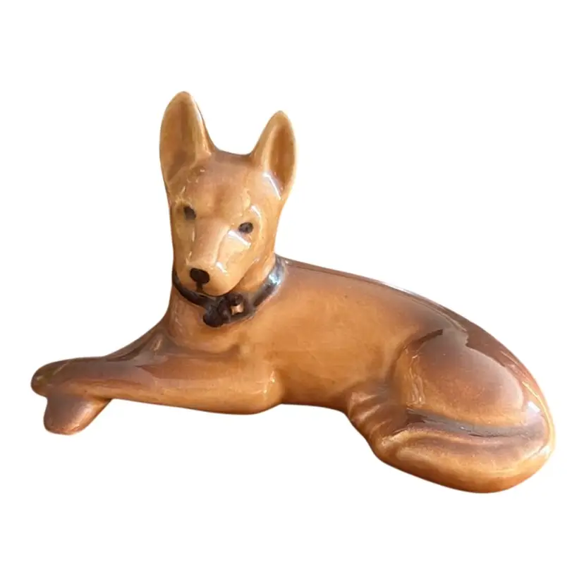 Vintage Ceramic Shepherd/German Shepherd Dog Laying Down
4.5" L x 2.75" T x 2” W