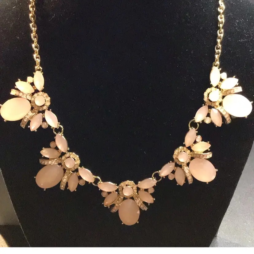 Pink Rhinestone statement necklace