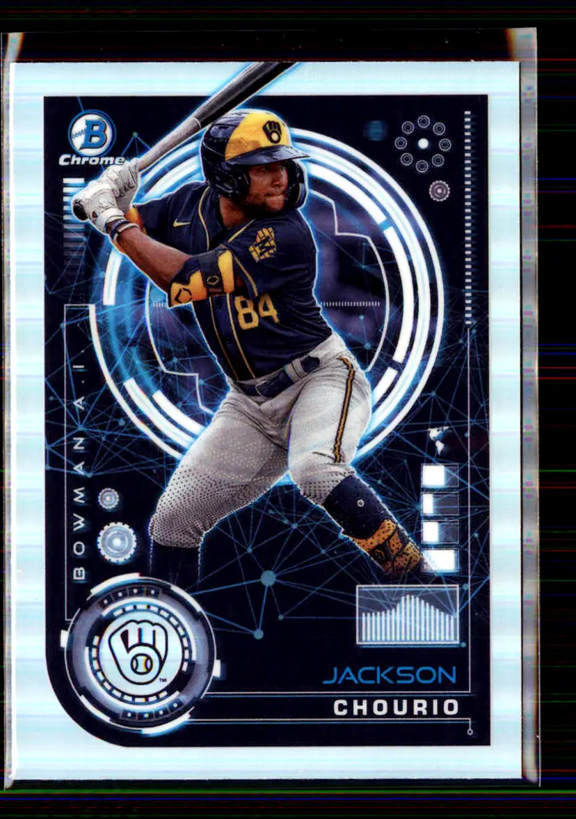 Jackson Chourio 2024 Bowman Chrome Bowman A.I. #BAI-16 - Milwaukee Brewers - (147-161)