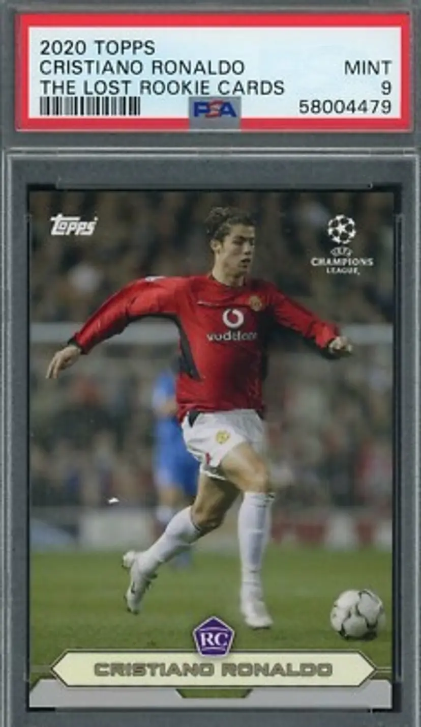 2020 Topps Cristiano Ronaldo The Lost Rookie Card PSA 9