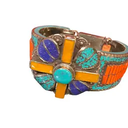 Tibetan Silver Bracelet With Secure Clasp