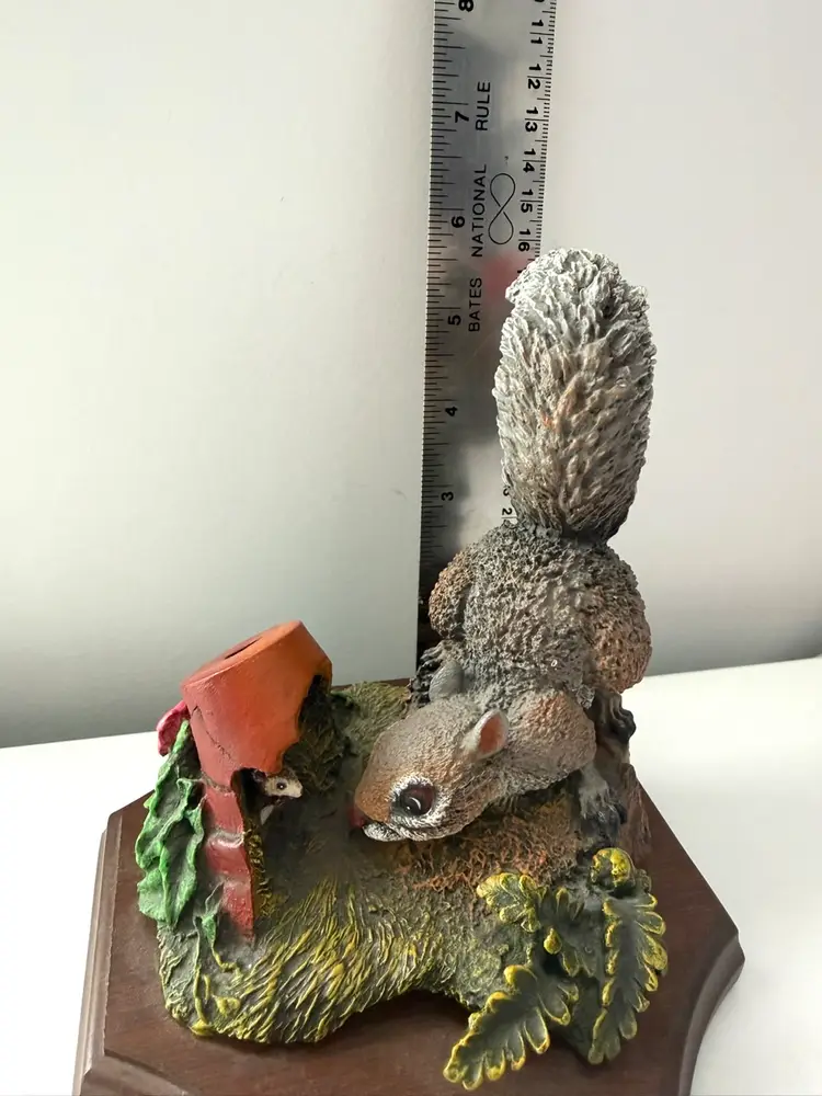 BOSSONS Art “ First Neighbour” Baby Squirrel 

Hand-Painted - Recorded Number 1013