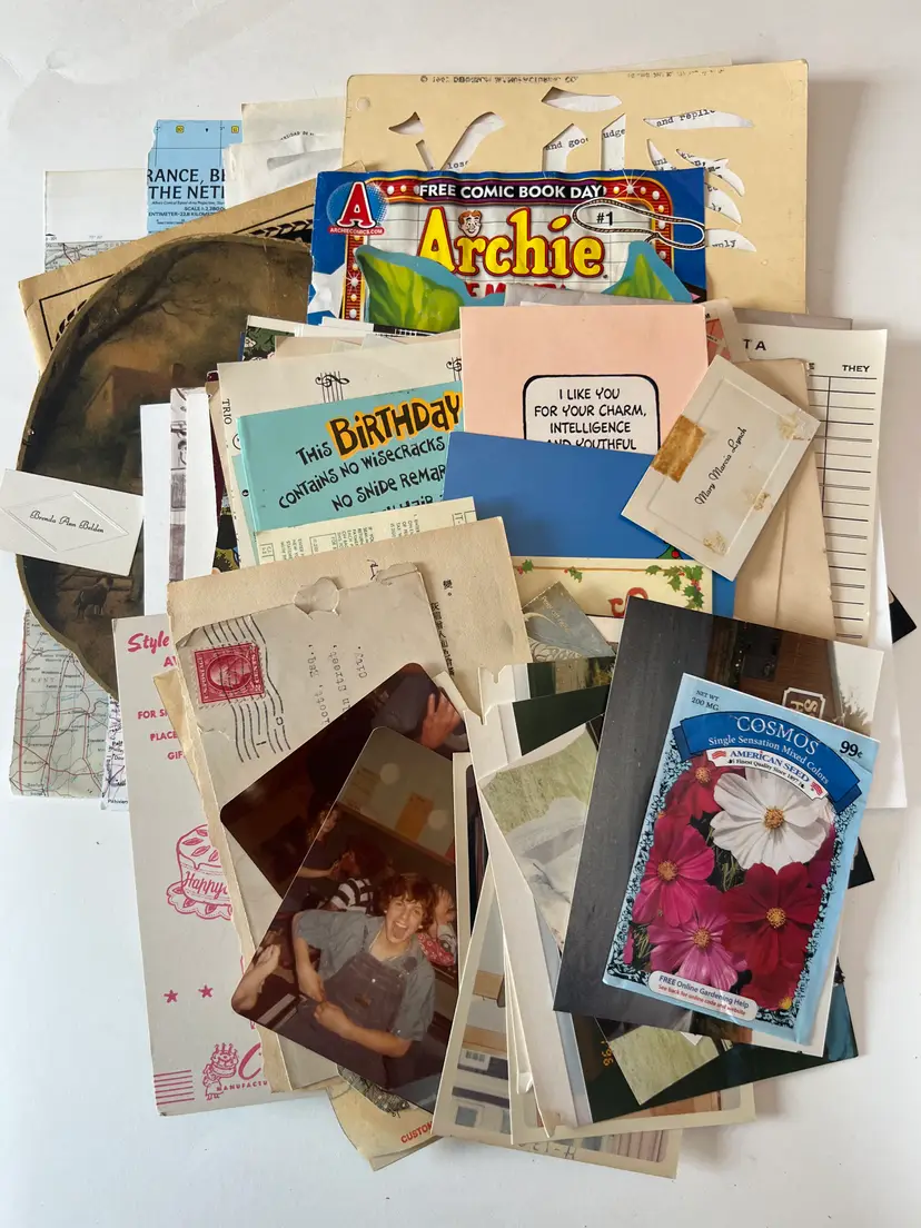 Antique Ephemera Craft Set. Junk Journaling, Smash Books, Scrapbooking. 100+ Items/ Pages, Lot #10