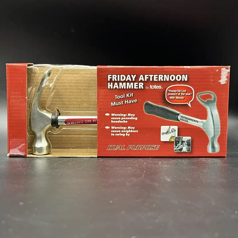 Friday Afternoon Hammer Beer Bottle Opener By Totes 2012 NOS Box Has Issues