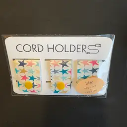 Cord Holder - Faux Leather, Stars S-1