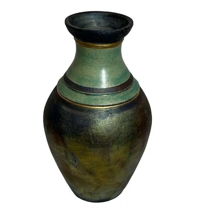 HAYES ?Brian? RAKU Studio Pottery Vase- * See Pics*