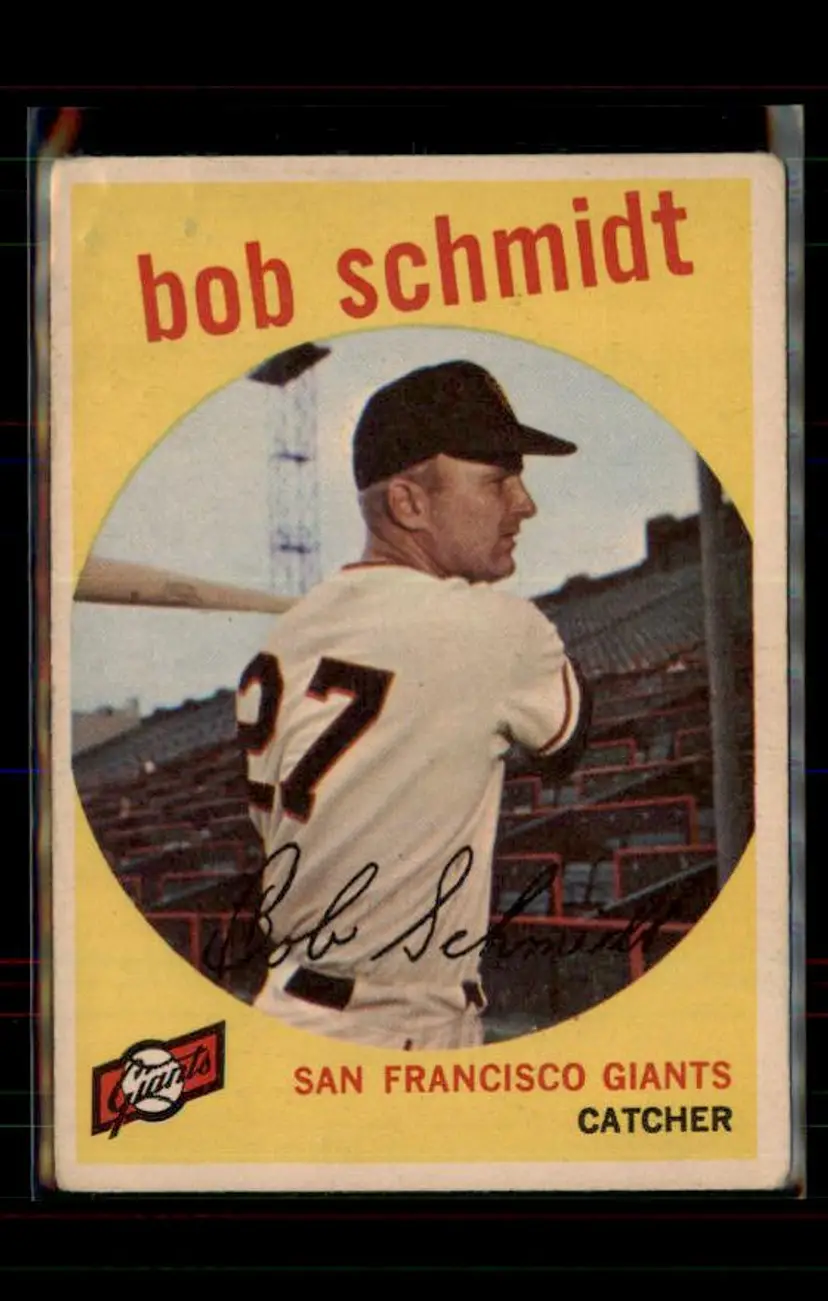 1959 Topps #109 Bob Schmidt - (pk4) - San Francisco Giants