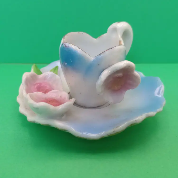 Mini tea cup and saucer from Japan