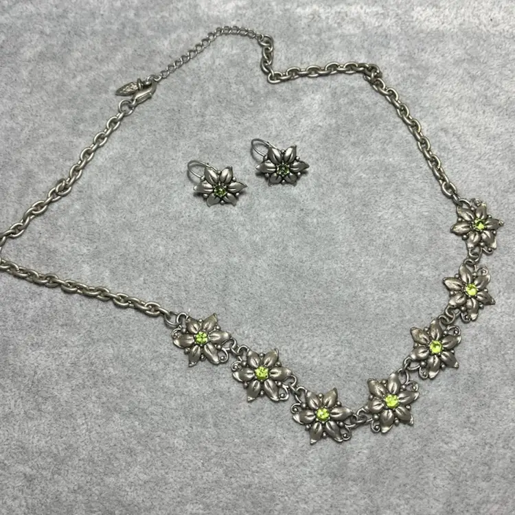 Necklace And Pierced Earring Set